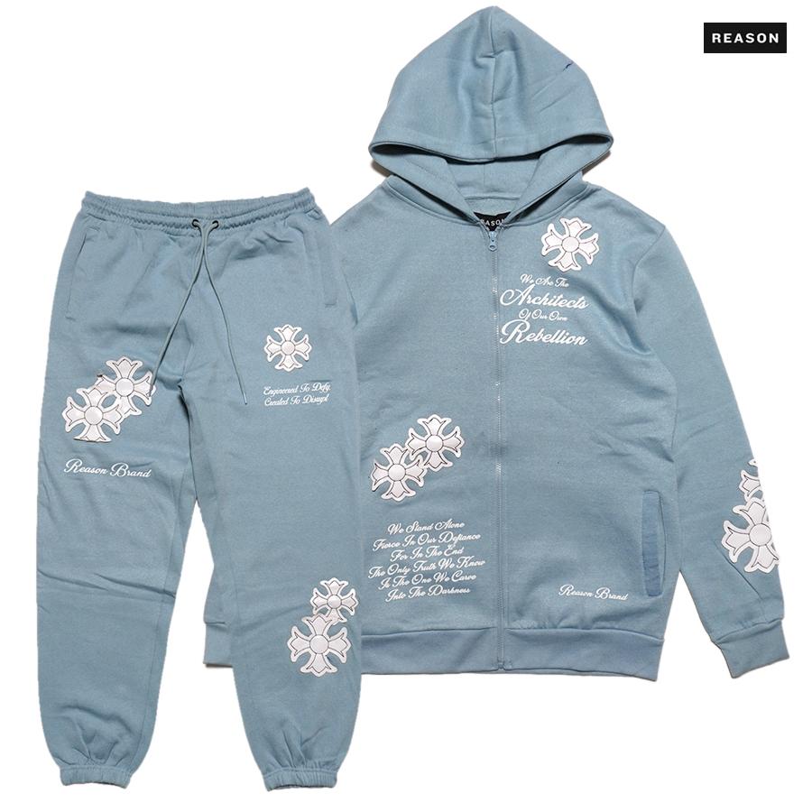 REASON CLOTHING リーズン ジップアップ フードスウェット