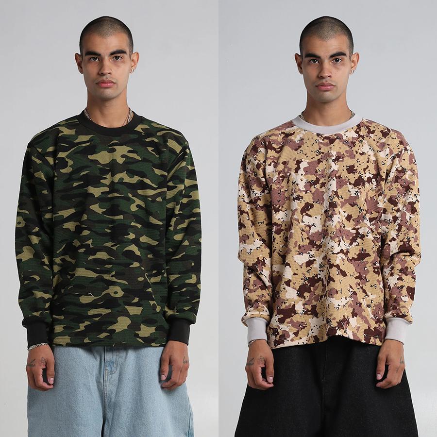 Old navy サーマル ワッフル ロンt カモ 迷彩 00s OLD GAP サーマル