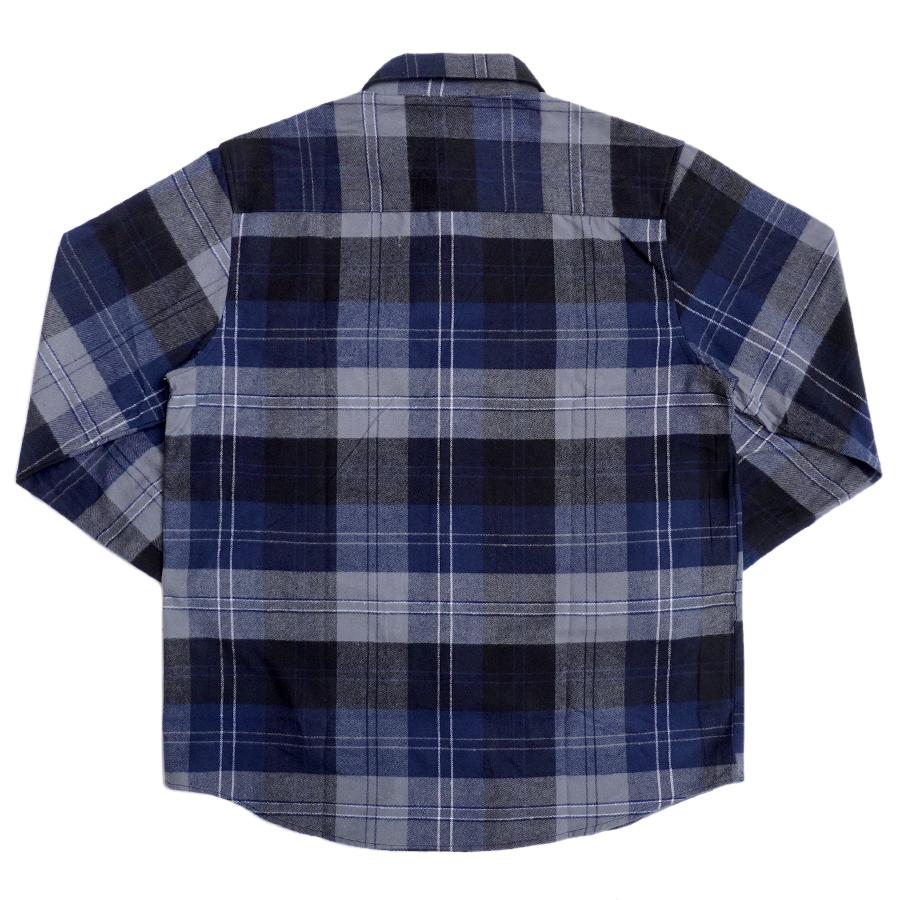 送料無料 YAGO FLANNEL L/S SHIRTS NAVY×GRAY｜indooronline｜02