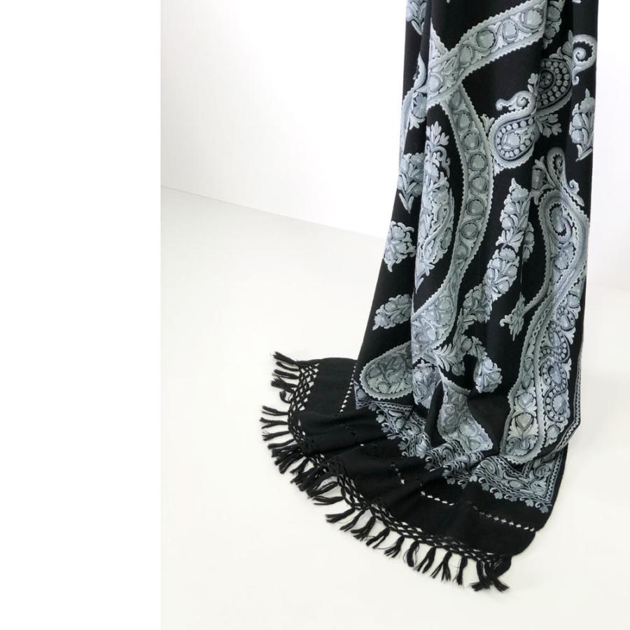 InDream アーリ刺繍ストール ペイズリー 黒 ブルー  ギフト おしゃれ 着物ショール クリスマス ギフト 誕生日 プレゼント 50代 60代 70代 |  | 10