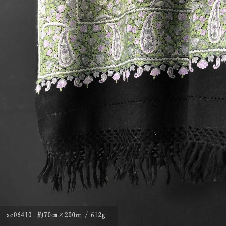 InDream アーリ刺繍ストール 黒 グリーン 大判 おしゃれ 着物ショール  クリスマス ギフト 誕生日 プレゼント 女性 60代 70代 |  | 01