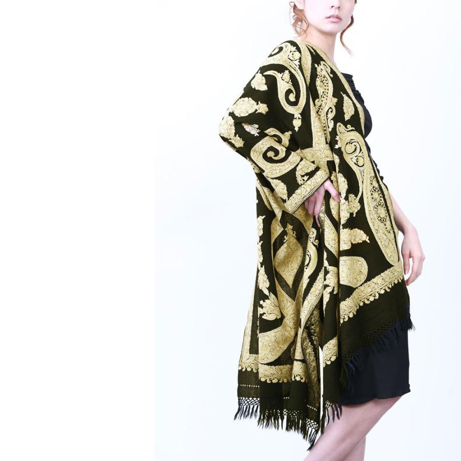 InDream アーリ刺繍ストール 黒 アイボリー 大判 人気  ギフト おしゃれ 着物ショール クリスマス ギフト 誕生日 プレゼント 50代 60代 70代 |  | 12