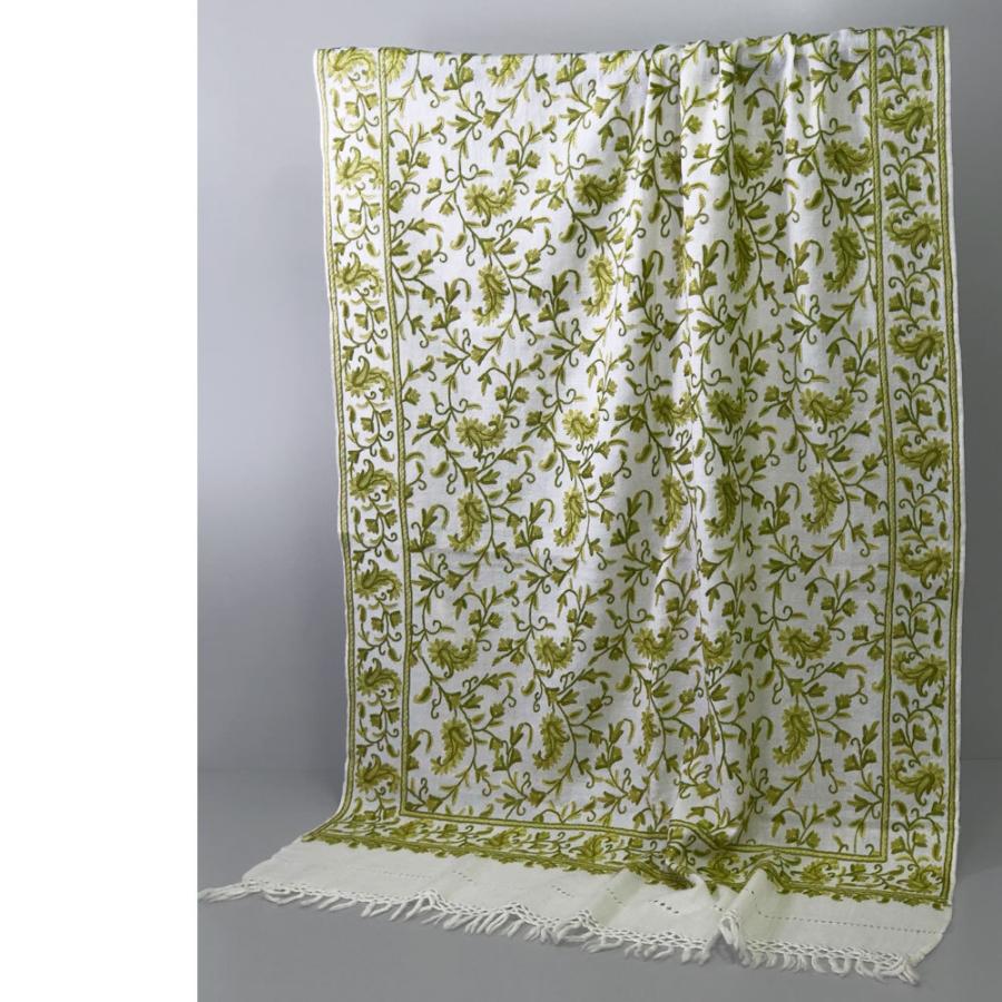 InDream アーリ刺繍ストール 白 ホワイト イエロー 緑  ギフト おしゃれ 着物ショール クリスマス ギフト 誕生日 プレゼント 50代 60代 70代 |  | 04