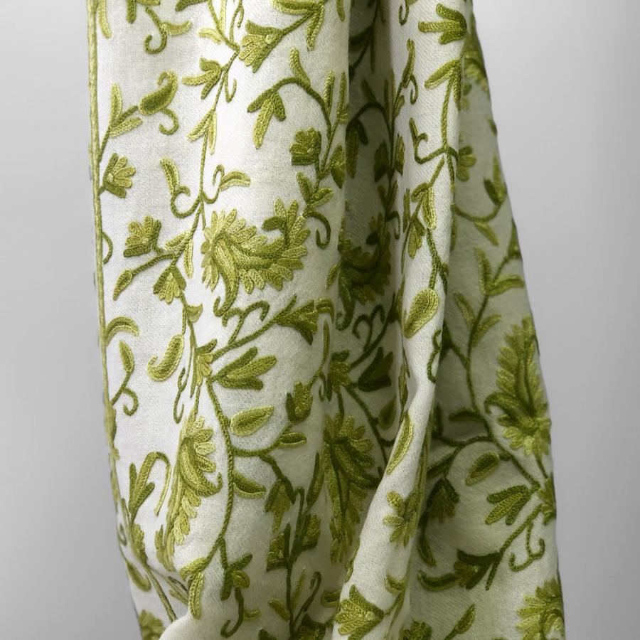 InDream アーリ刺繍ストール 白 ホワイト イエロー 緑  ギフト おしゃれ 着物ショール クリスマス ギフト 誕生日 プレゼント 50代 60代 70代 |  | 06