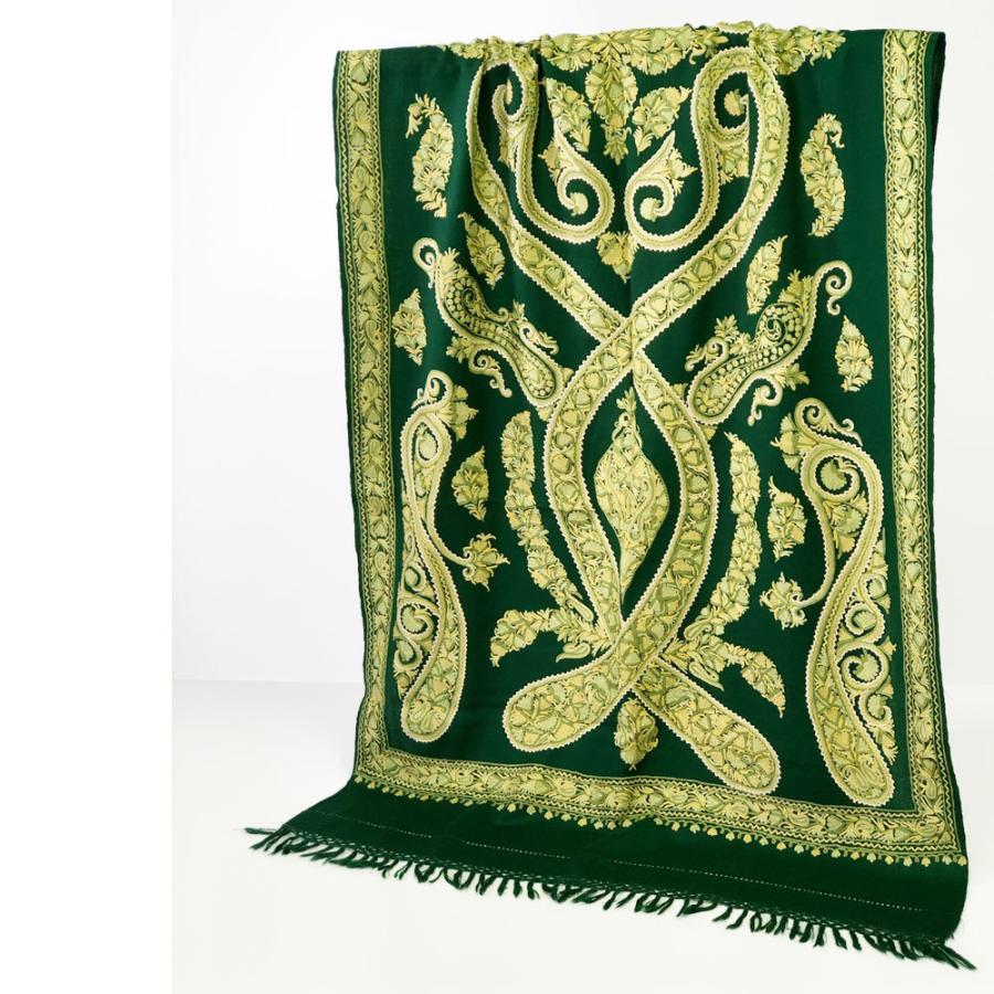 InDream アーリ刺繍ストール グリーン 大判  ギフト おしゃれ 着物ショール クリスマス ギフト 誕生日 プレゼント 50代 60代 70代 |  | 04