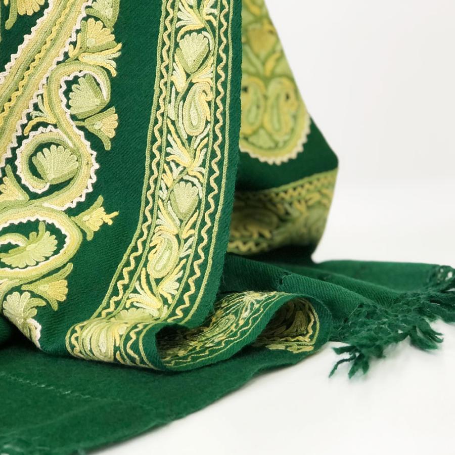 InDream アーリ刺繍ストール グリーン 大判  ギフト おしゃれ 着物ショール クリスマス ギフト 誕生日 プレゼント 50代 60代 70代 |  | 07