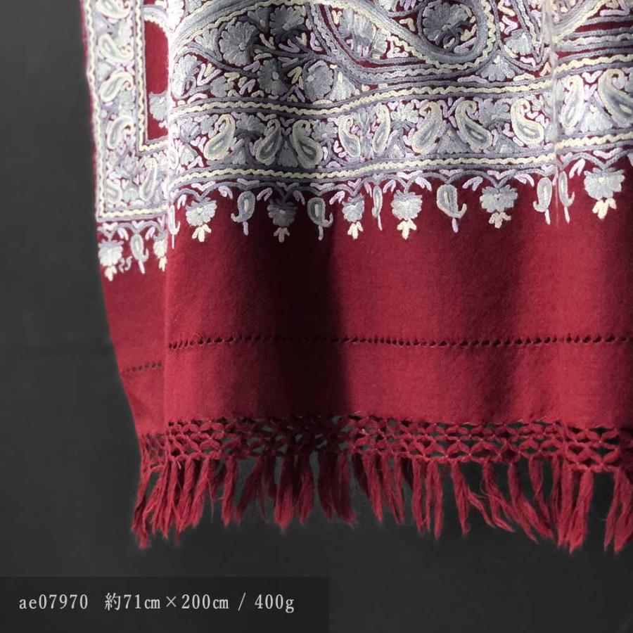 InDream アーリ刺繍ストール 大判 赤  ギフト おしゃれ 着物ショール  クリスマス ギフト 誕生日 プレゼント 女性 60代 70代 |  | 01