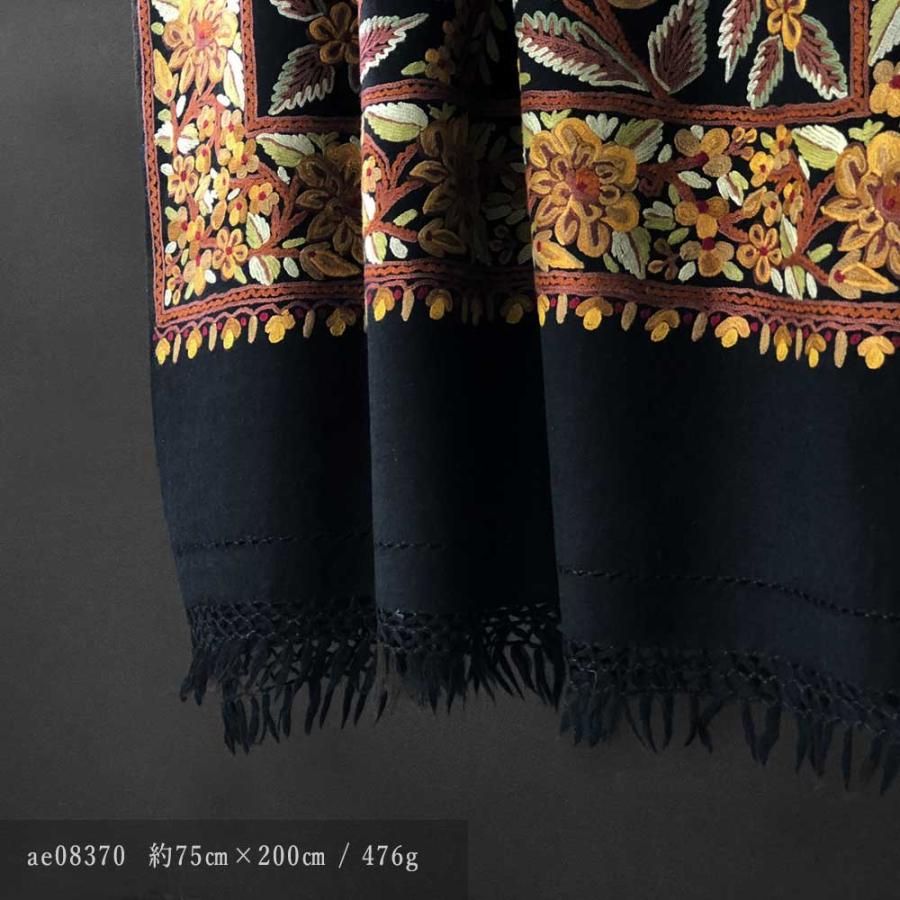 InDream アーリ刺繍ストール 黒 大判 おしゃれ 着物ショール  クリスマス ギフト 誕生日 プレゼント 女性 60代 70代 |  | 01