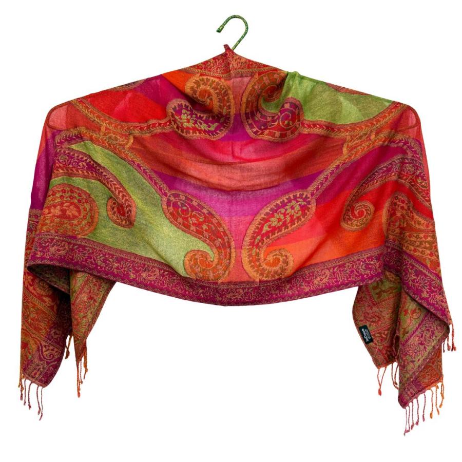 InDream 還暦祝い ペイズリー柄 ウール ストール 赤 大判 ［70cmx180cm］誕生日 プレゼント 母の日 ギフト 50代 60代 70代 |  | 14