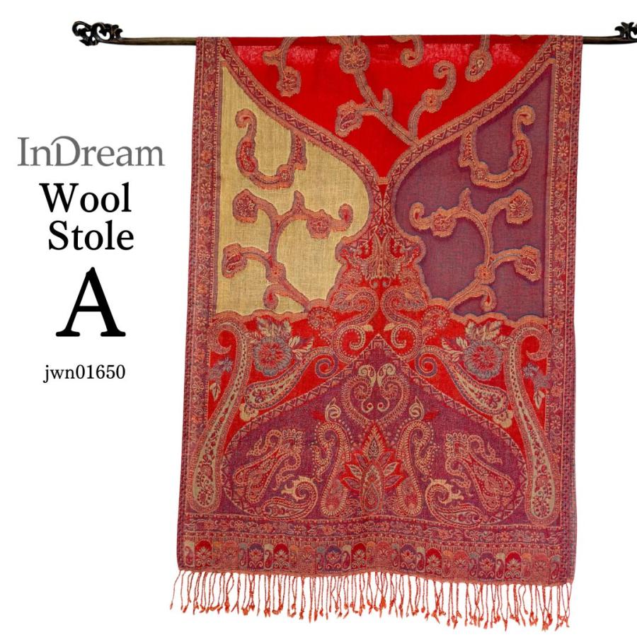 InDream 還暦祝い ペイズリー柄 ウール ストール 赤 大判 ［70cmx180cm］誕生日 プレゼント 母の日 ギフト 50代 60代 70代 |  | 06