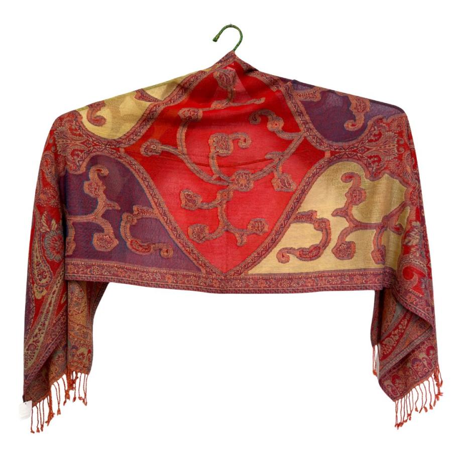 InDream 還暦祝い ペイズリー柄 ウール ストール 赤 大判 ［70cmx180cm］誕生日 プレゼント 母の日 ギフト 50代 60代 70代 |  | 08