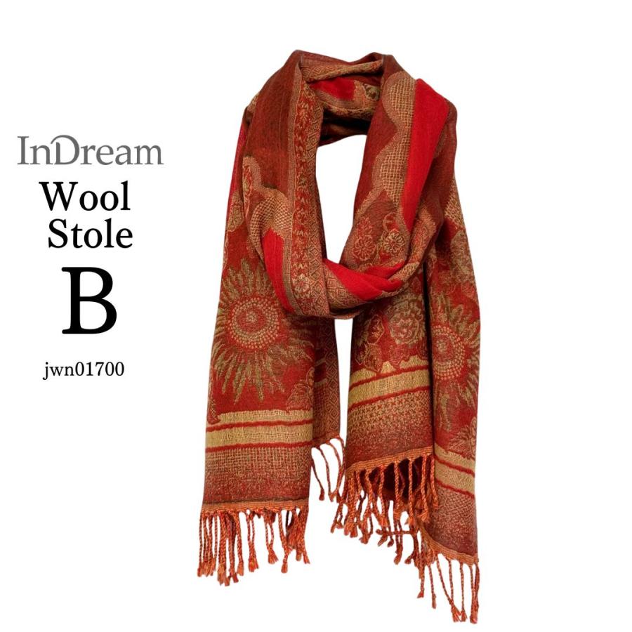InDream 還暦祝い ペイズリー柄 ウール ストール 赤 大判 ［70cmx180cm］誕生日 プレゼント 母の日 ギフト 50代 60代 70代 |  | 10