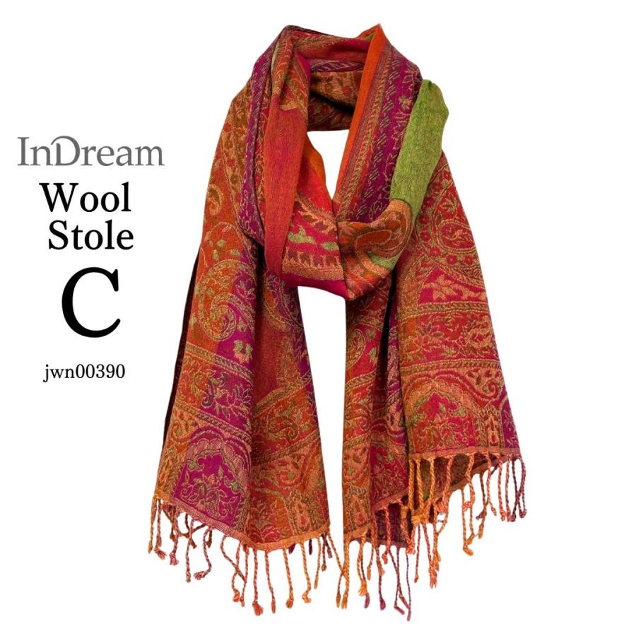 InDream 還暦祝い ペイズリー柄 ウール ストール 赤 大判 ［70cmx180cm］誕生日 プレゼント 母の日 ギフト 50代 60代 70代 |  | 13