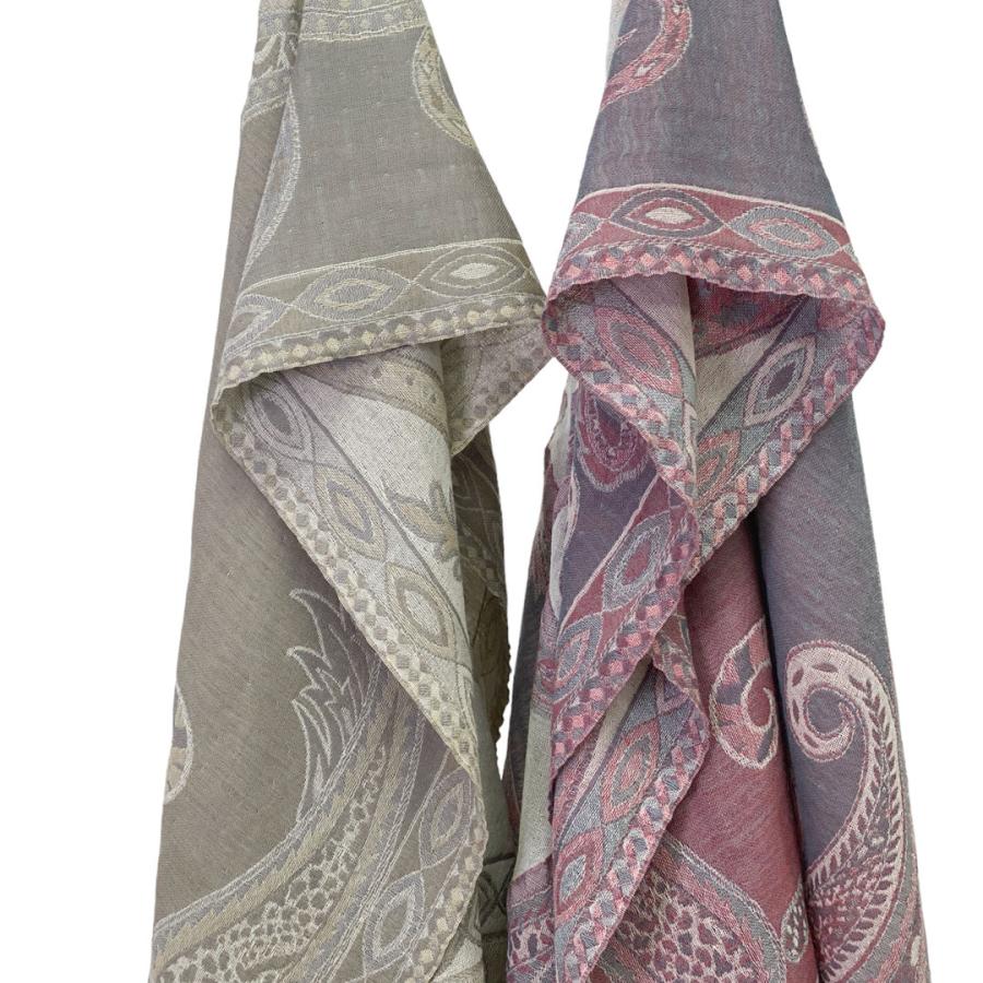 InDream ペイズリー柄 ウール ストール 一点もの 大判 ［68cmx180cm］ ベージュ  クリスマス ギフト 誕生日 プレゼント 女性 60代 70代 |  | 06