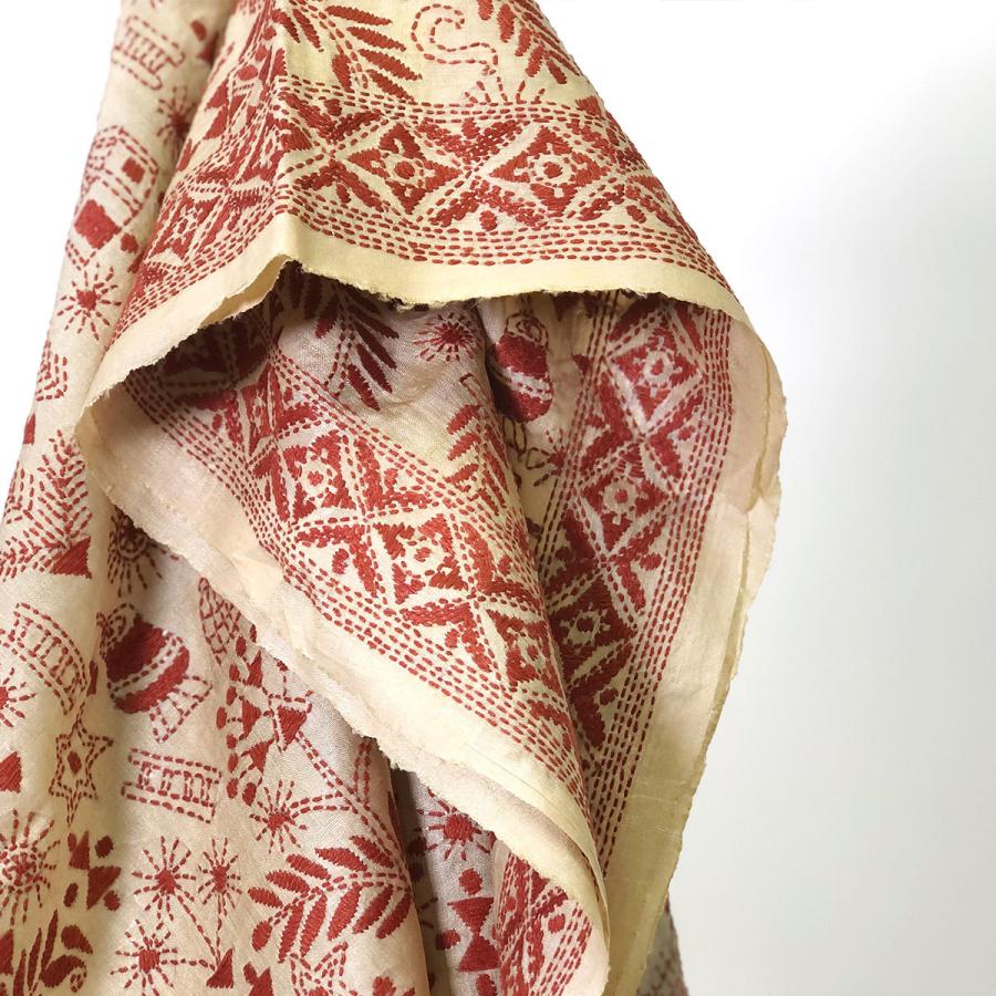 InDream カンタ刺繍ストール 50×200cm 刺し子 茶 紫 マフラー インテリア  クリスマス ギフト 誕生日 プレゼント 50代 60代 70代 |  | 09