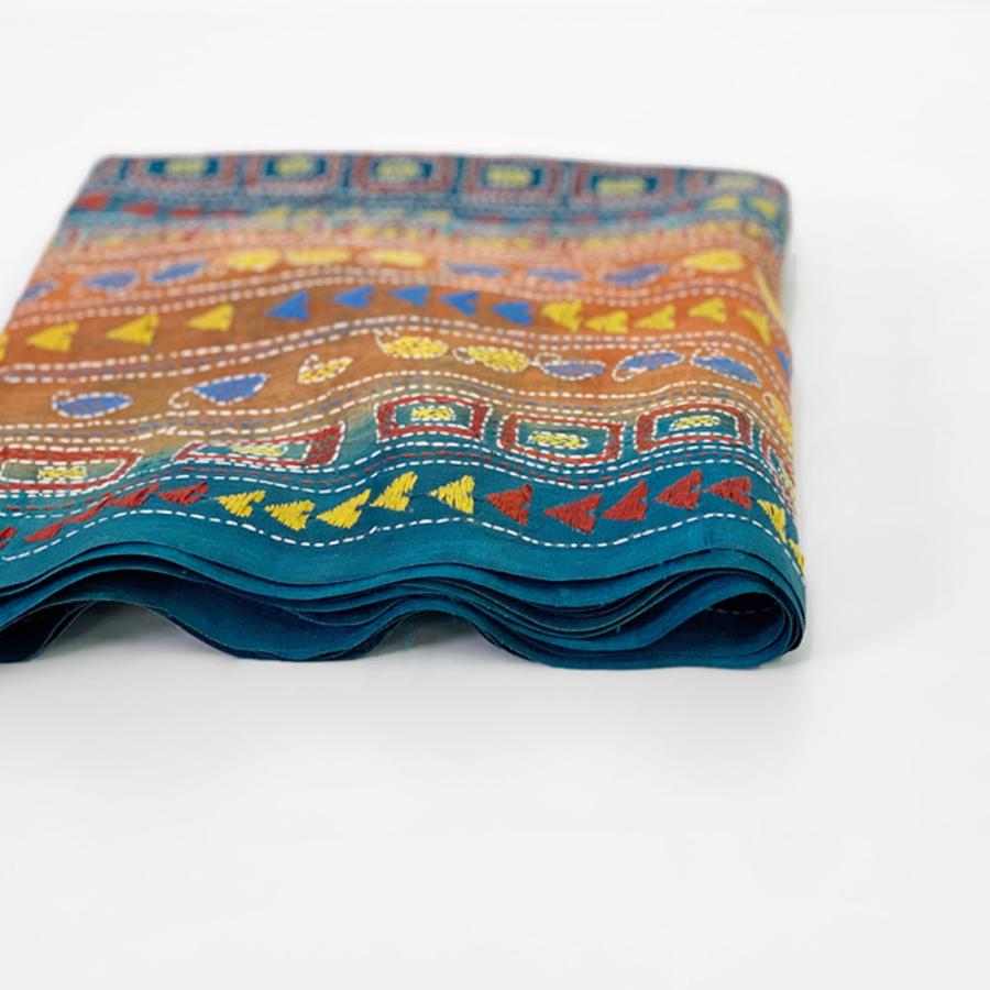 InDream カンタ 刺繍 ストール 50×190cm ブルー スカーフ シルク 刺し子 インテリア クリスマス ギフト 誕生日 プレゼント 女性 60代 70代 |  | 17