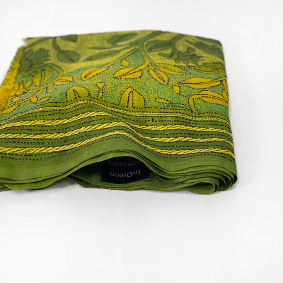 InDream カンタ刺繍ストール 50×190cm スカーフ シルク 刺し子 インテリア  クリスマス ギフト 誕生日 プレゼント 女性 60代 70代 |  | 18