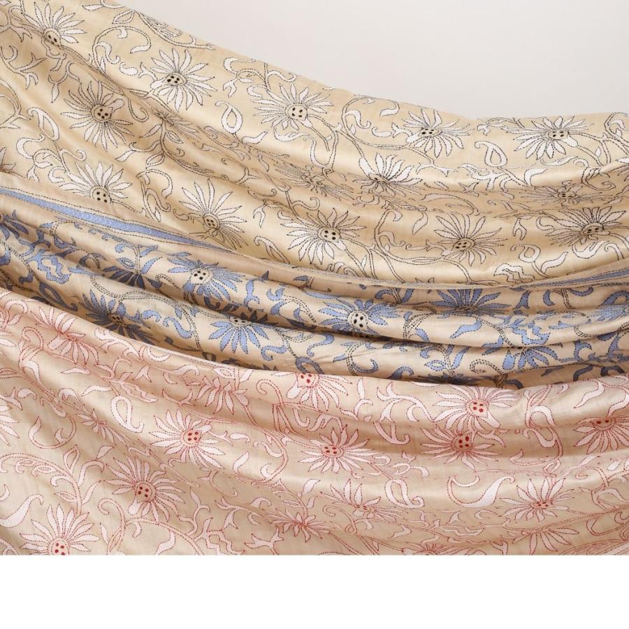 InDream カンタ 刺繍 ストール 85×250cm オフホワイト スカーフ シルク 刺し子 インテリア クリスマス ギフト 誕生日 プレゼント 女性 60代 70代 |  | 06