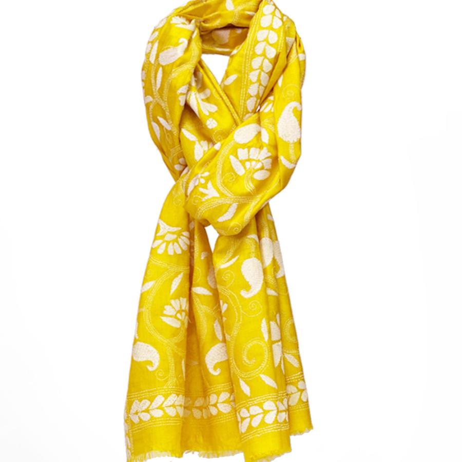 InDream 刺繍ストール カンタ 85×250cm インテリア スカーフ シルク 刺し子 インテリア  クリスマス ギフト 誕生日 プレゼント 女性 60代 70代 |  | 16