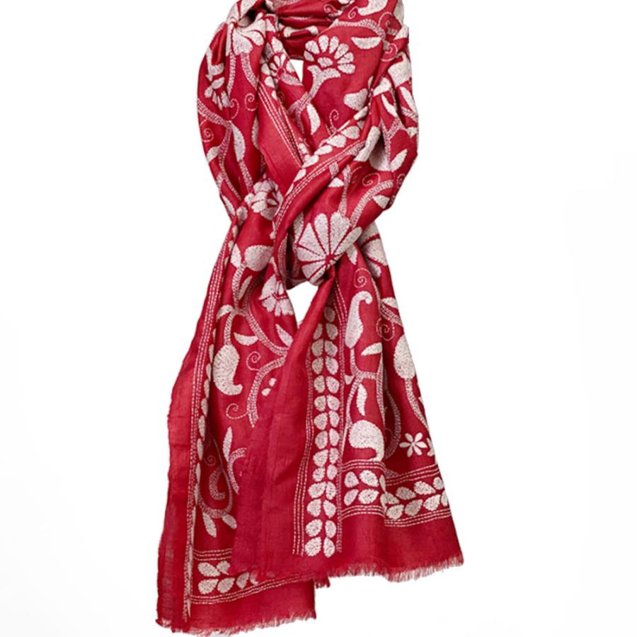 InDream 刺繍ストール カンタ 85×250cm インテリア スカーフ シルク 刺し子 インテリア  クリスマス ギフト 誕生日 プレゼント 女性 60代 70代 |  | 19