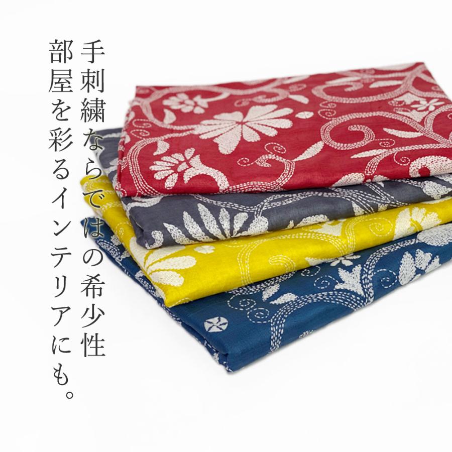 InDream 刺繍ストール カンタ 85×250cm インテリア スカーフ シルク 刺し子 インテリア  クリスマス ギフト 誕生日 プレゼント 女性 60代 70代 |  | 05
