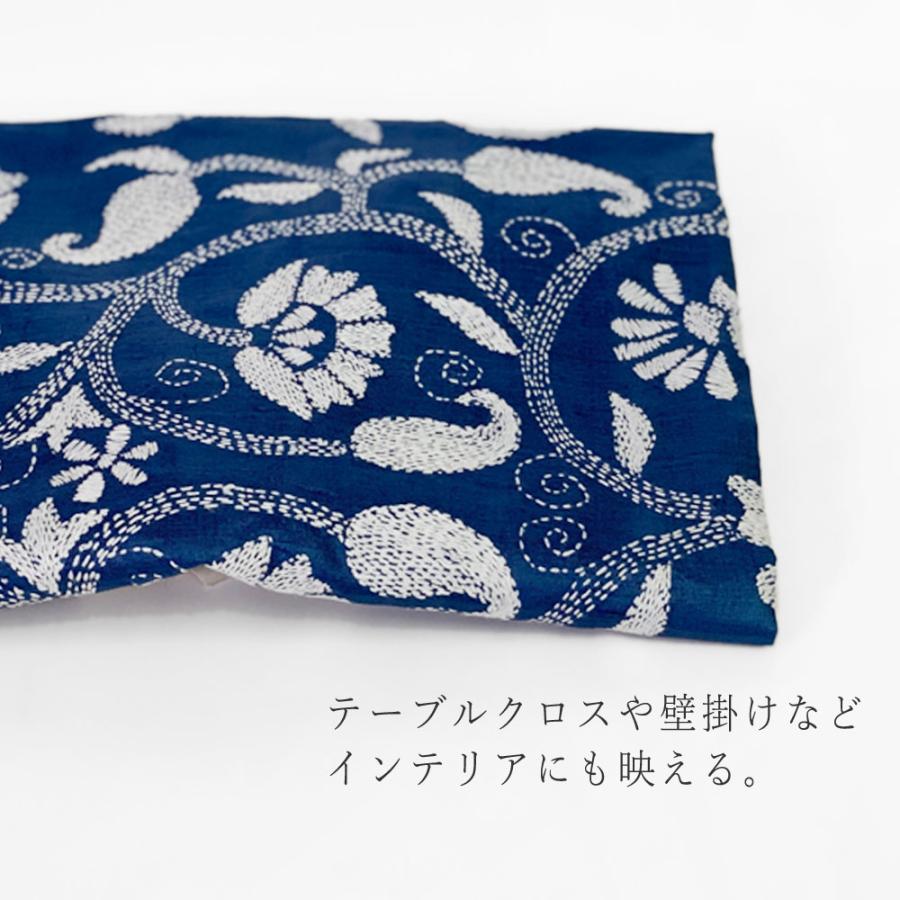 InDream 刺繍ストール カンタ 85×250cm インテリア スカーフ シルク 刺し子 インテリア  クリスマス ギフト 誕生日 プレゼント 女性 60代 70代 |  | 09