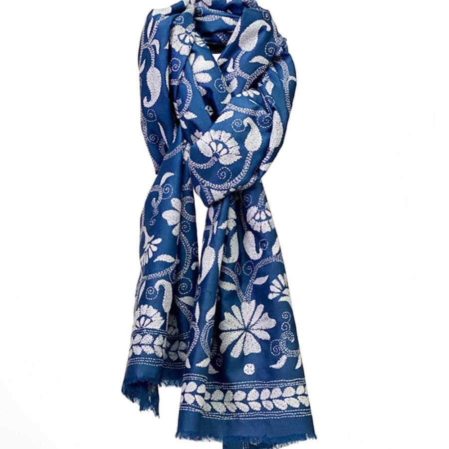 InDream 刺繍ストール カンタ 85×250cm インテリア スカーフ シルク 刺し子 インテリア  クリスマス ギフト 誕生日 プレゼント 女性 60代 70代 |  | 10