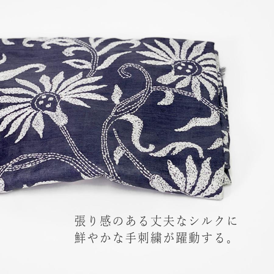 InDream 刺繍ストール カンタ 85×250cm インテリア スカーフ シルク 刺し子 インテリア  クリスマス ギフト 誕生日 プレゼント 女性 60代 70代 |  | 12