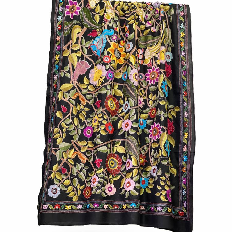 InDream カンタ 刺繍 ストール 約110×250cm スカーフ シルク 刺し子 インテリア  クリスマス ギフト 誕生日 プレゼント 女性 60代 70代 |  | 06