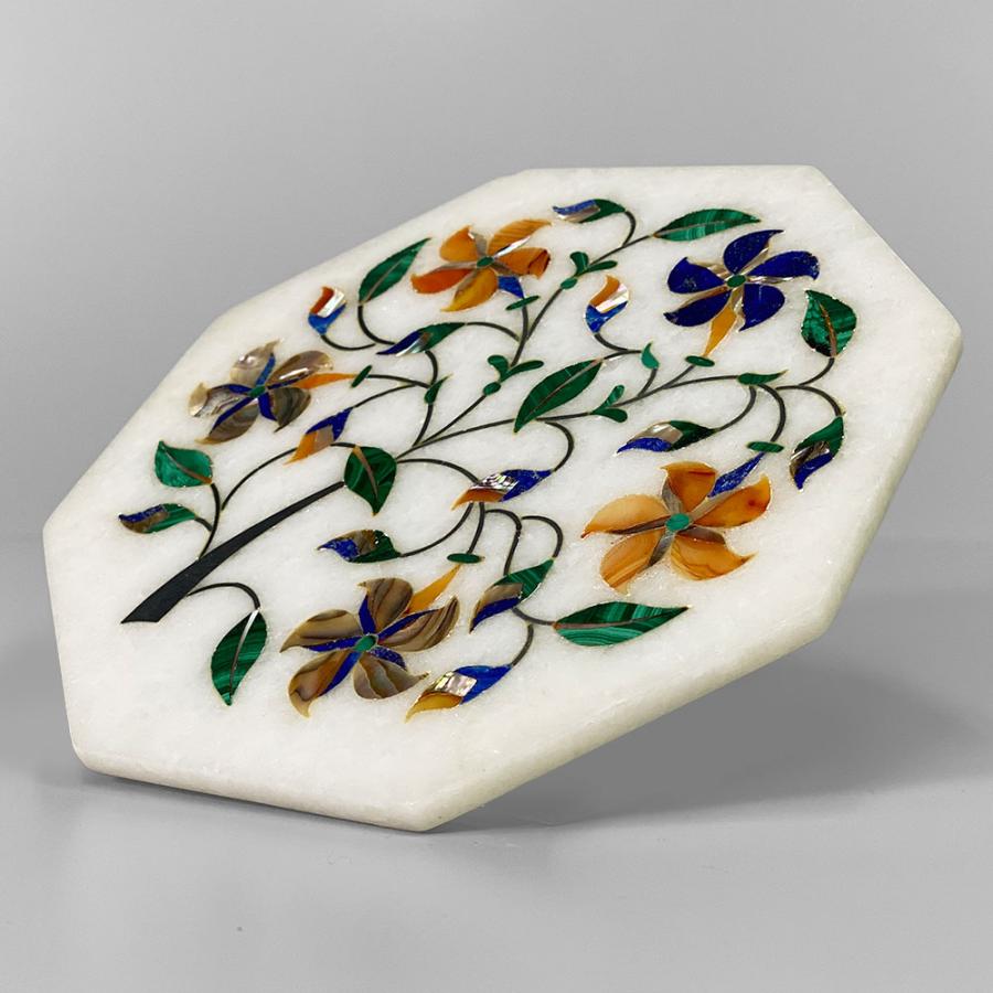 InDream 大理石象嵌細工 148×148mm 八角形プレート クリスマス ギフト 誕生日 プレゼント 父の日 60代 70代 タージマハール インド |  | 01