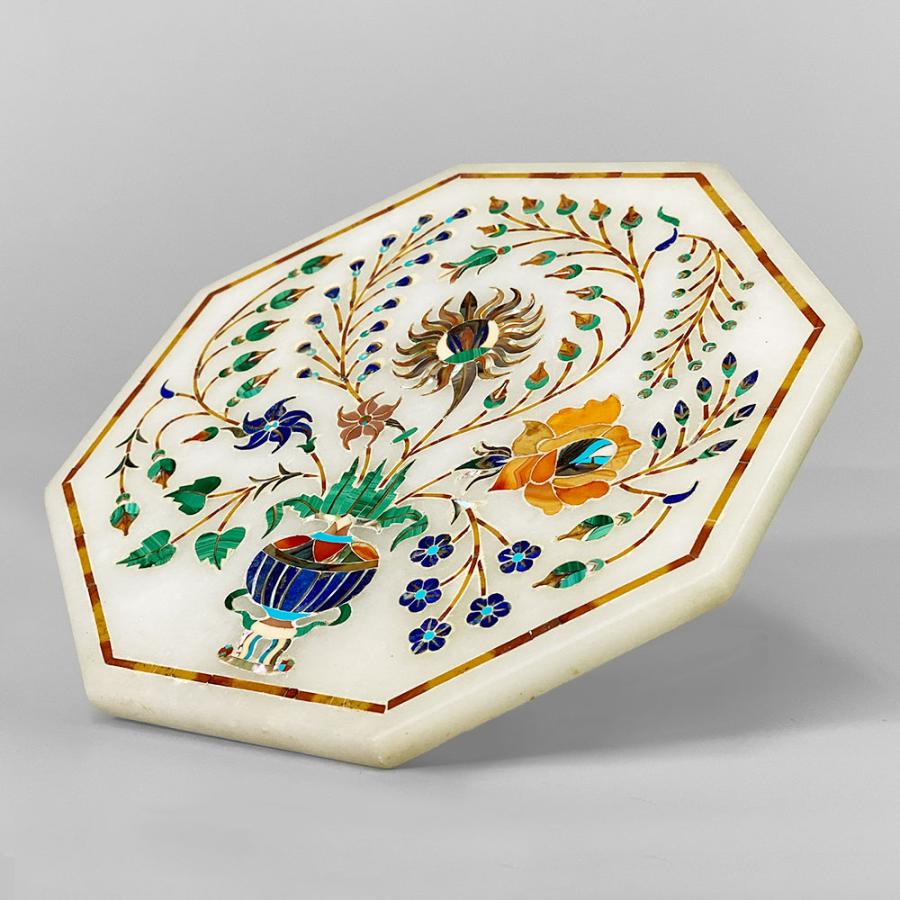 InDream 大理石象嵌細工 130×130mm 八角形プレート クリスマス ギフト 誕生日 プレゼント 父の日 60代 70代 タージマハール インド |  | 01