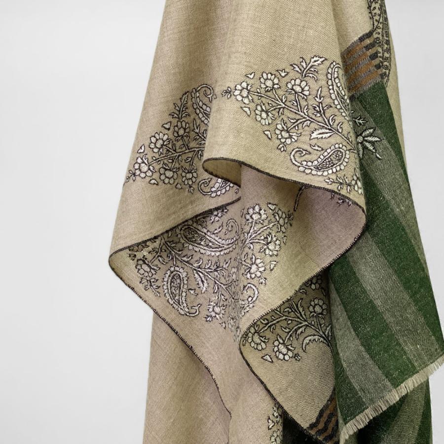 InDream ソズニ刺繍ストール パシュミナ 100cm巾 ベージュ02 カシミヤ カシミール 着物ショール 結婚式  クリスマス ギフト 誕生日 プレゼント 女性 60代 70代 |  | 02