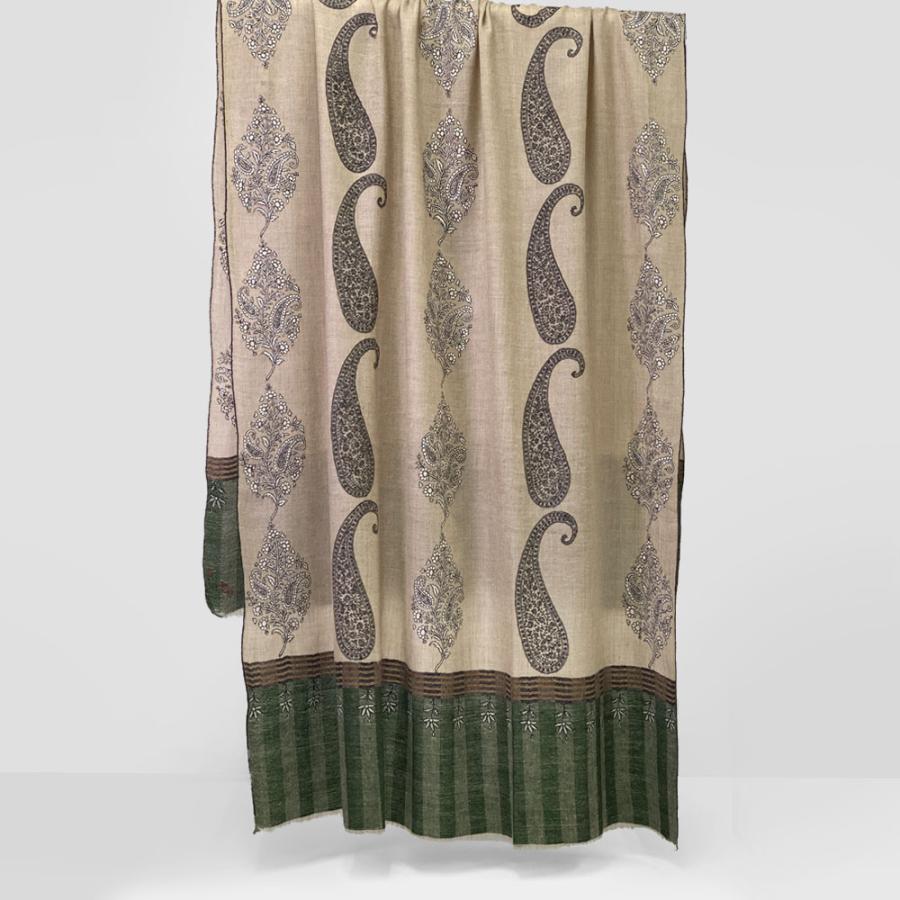 InDream ソズニ刺繍ストール パシュミナ 100cm巾 ベージュ02 カシミヤ カシミール 着物ショール 結婚式  クリスマス ギフト 誕生日 プレゼント 女性 60代 70代 |  | 04