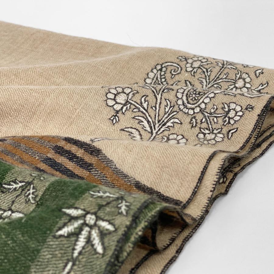 InDream ソズニ刺繍ストール パシュミナ 100cm巾 ベージュ02 カシミヤ カシミール 着物ショール 結婚式  クリスマス ギフト 誕生日 プレゼント 女性 60代 70代 |  | 07