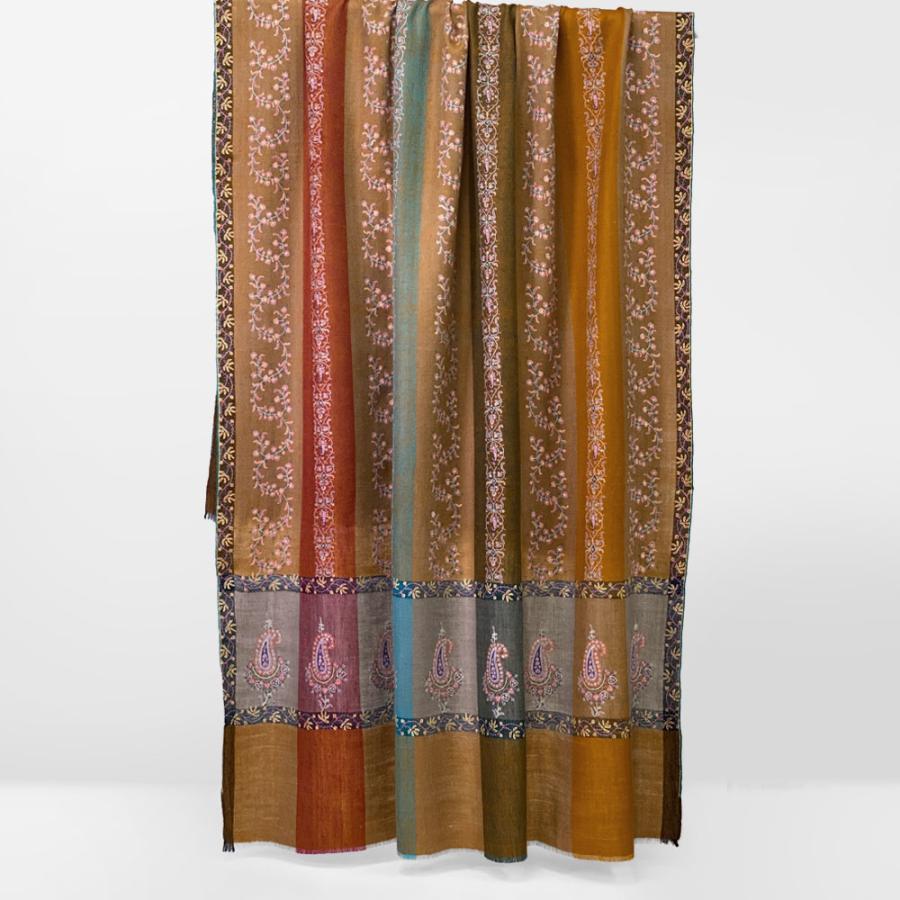 InDream ソズニ刺繍ストール パシュミナ 100cm巾 オレンジ03 カシミヤ カシミール 着物ショール 結婚式  クリスマス ギフト 誕生日 プレゼント 女性 60代 70代 |  | 04