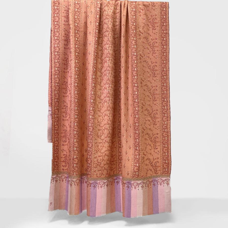 InDream ソズニ刺繍ストール パシュミナ 100cm巾 ピンク02 インド ストール カシミール 着物ショール 結婚式  クリスマス ギフト 誕生日 プレゼント 女性 60代 |  | 04