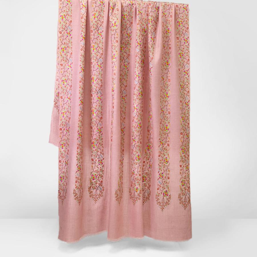 InDream ソズニ刺繍ストール パシュミナ 100cm巾 ピンク カシミヤ カシミール 着物ショール 結婚式  クリスマス ギフト 誕生日 プレゼント 女性 60代 70代 |  | 04