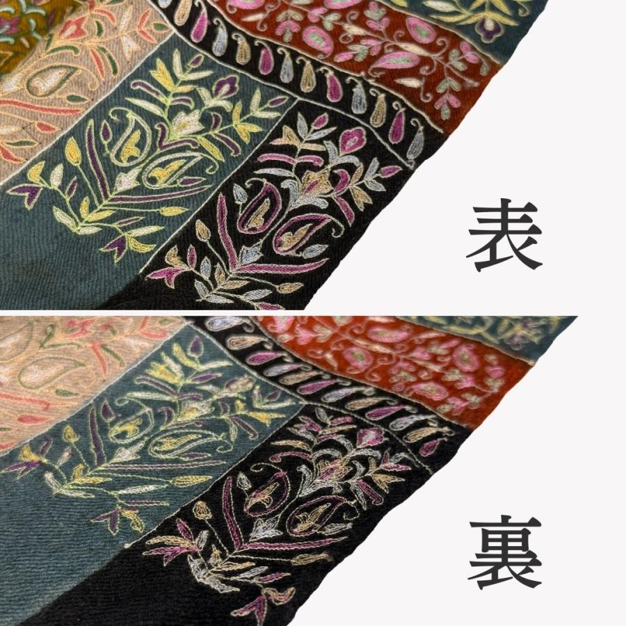 InDream パシュミナ カラムカリ 刺繍 ショール ［100cmx200cm］ ベージュ  ストール 大判 ショール カシミヤ 100% 春 秋 |  | 05