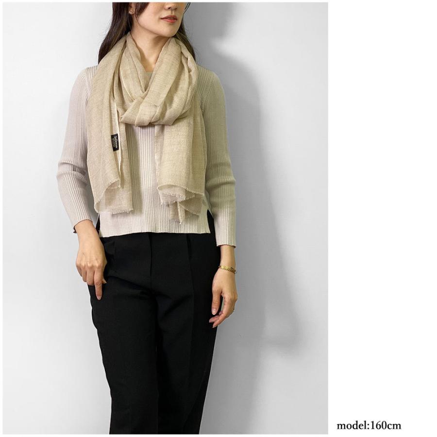 InDream パシュミナ エアリー ストール マフラー カシミヤ100% 大判 手織り ナチュラルベージュ   クリスマス ギフト 誕生日 プレゼント 女性 60代 70代 |  | 05