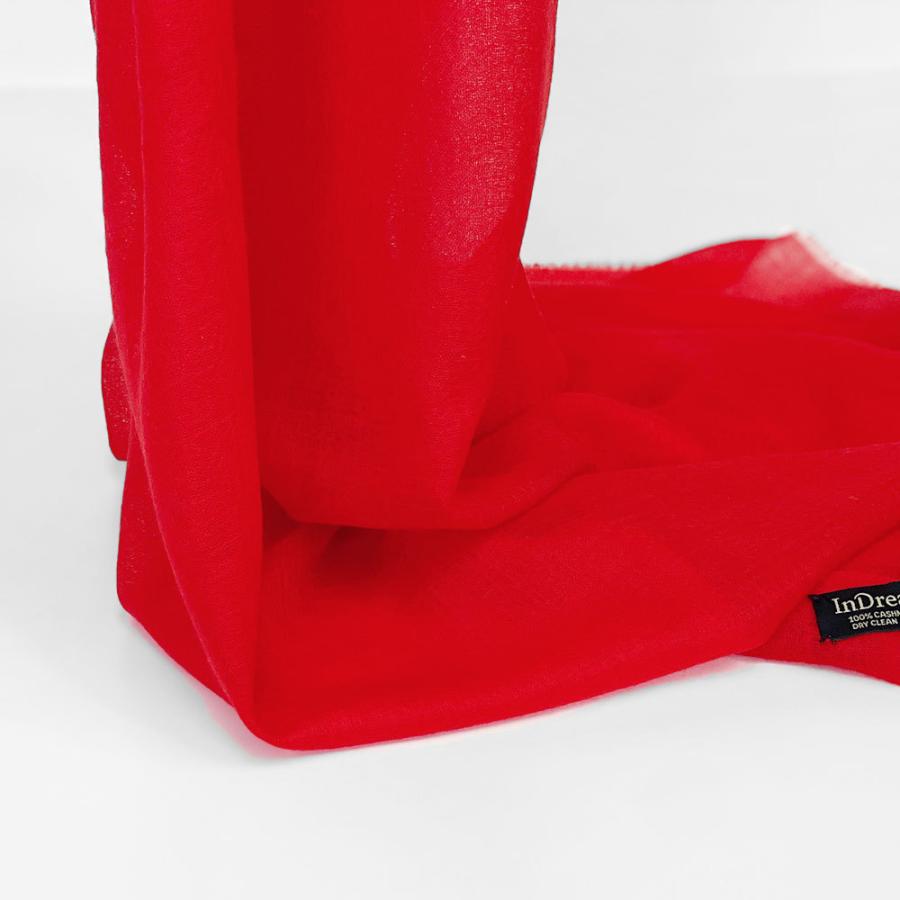 InDream パシュミナ エアリー ストール マフラー カシミヤ100% 大判 手織り レッド 赤 還暦祝い   クリスマス ギフト 誕生日 プレゼント 女性 60代 70代 |  | 03