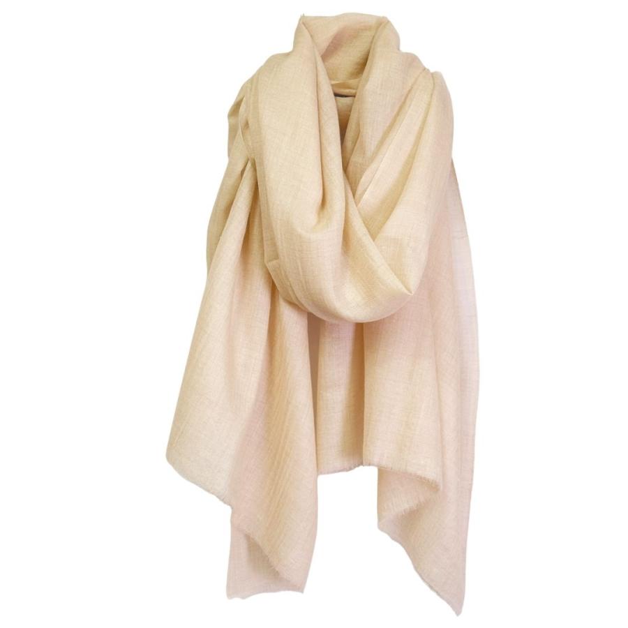 InDream パシュミナ エアリー ストール マフラー カシミヤ100% 大判 手織り ホワイトベージュ クリスマス ギフト 誕生日 プレゼント 女性 60代 70代 | 