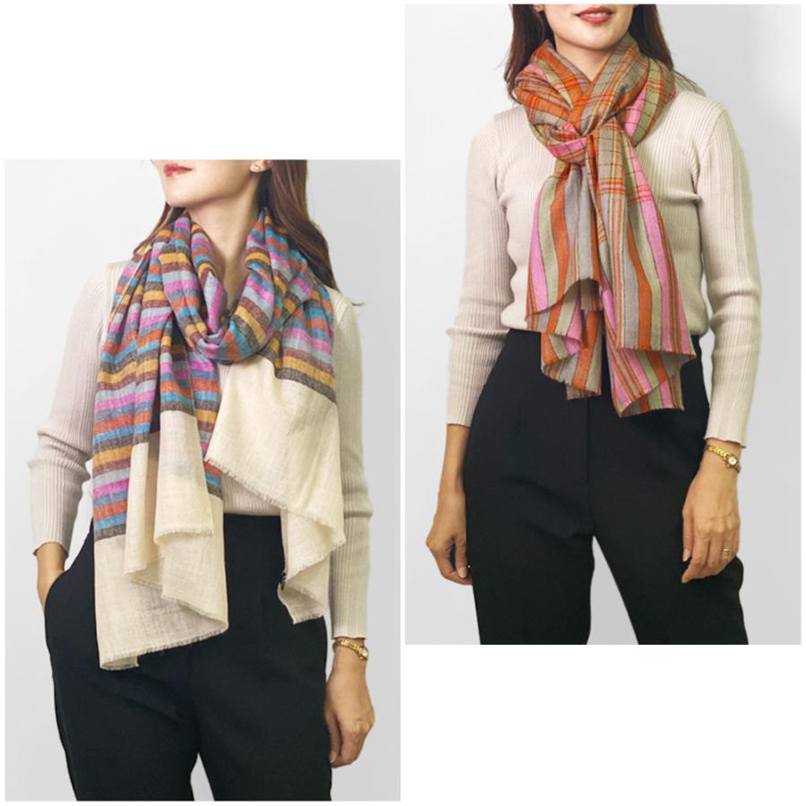 InDream ストール パシュミナ マフラー 手織り 全6種 カシミヤ100% 春 秋冬  クリスマス ギフト 誕生日 プレゼント 女性 60代 70代 |  | 20