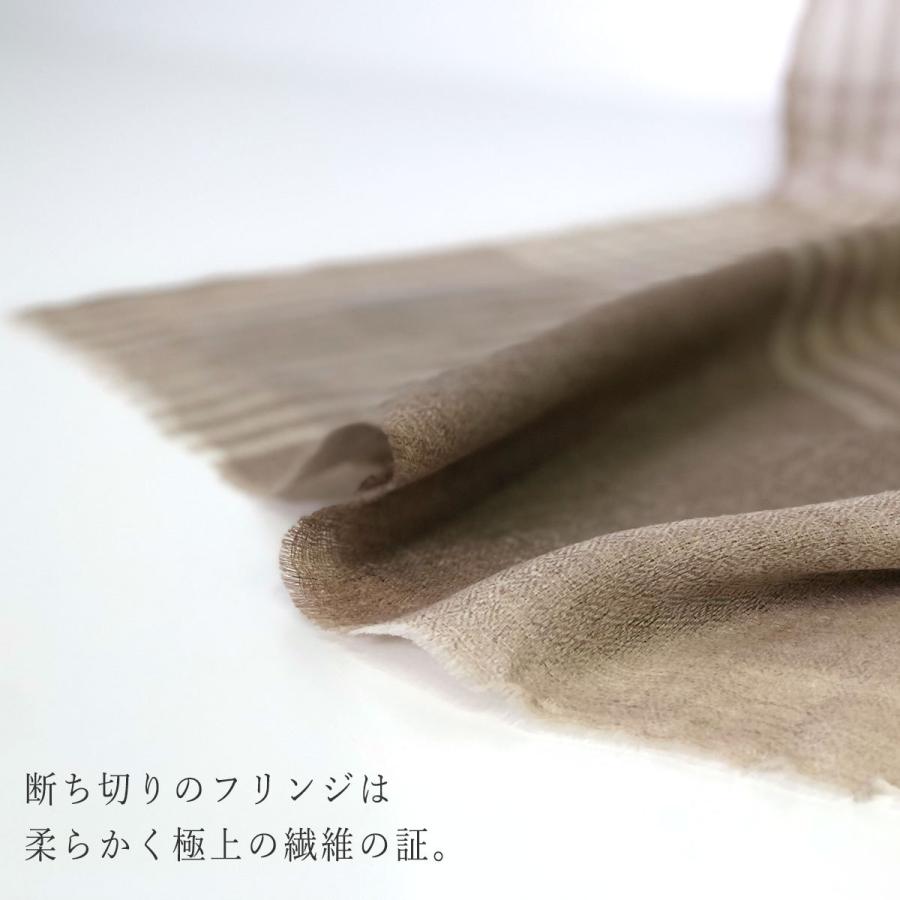 InDream パシュミナ ストール リングショール マフラ― カシミヤ100% チェック ベージュ/ホワイト   クリスマス ギフト 誕生日 プレゼント 女性 60代 70代 |  | 06