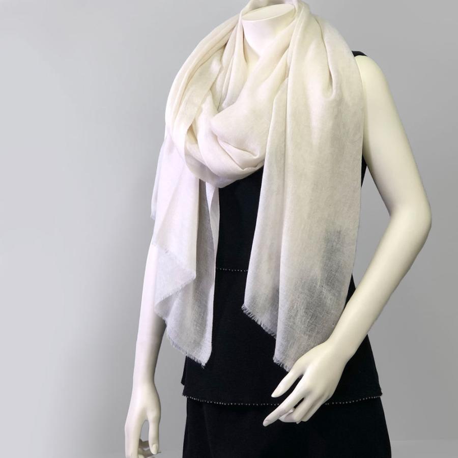 InDream パシュミナ ストール リングショール マフラ― カシミヤ100% ペイズリー地紋 ホワイト   クリスマス ギフト 誕生日 プレゼント 女性 60代 70代 |  | 05