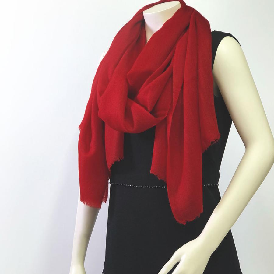 InDream 手織り パシュミナ ストール リングショール マフラ― カシミヤ100% 赤 春 秋冬  クリスマス ギフト 誕生日 プレゼント 女性 60代 70代 |  | 04