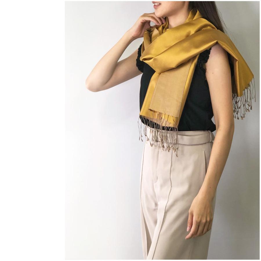 InDream シルク ストール リバーシブル 大判 ［70cmx200cm］  スカーフ 大判 レッド お祝い マフラ―  クリスマス ギフト 誕生日 プレゼント 50代 60代 70代 |  | 10