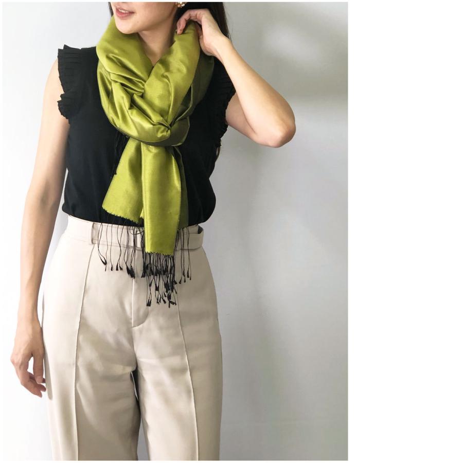 InDream シルク ストール リバーシブル 大判 ［70cmx200cm］  スカーフ 大判 レッド お祝い マフラ―  クリスマス ギフト 誕生日 プレゼント 50代 60代 70代 |  | 11