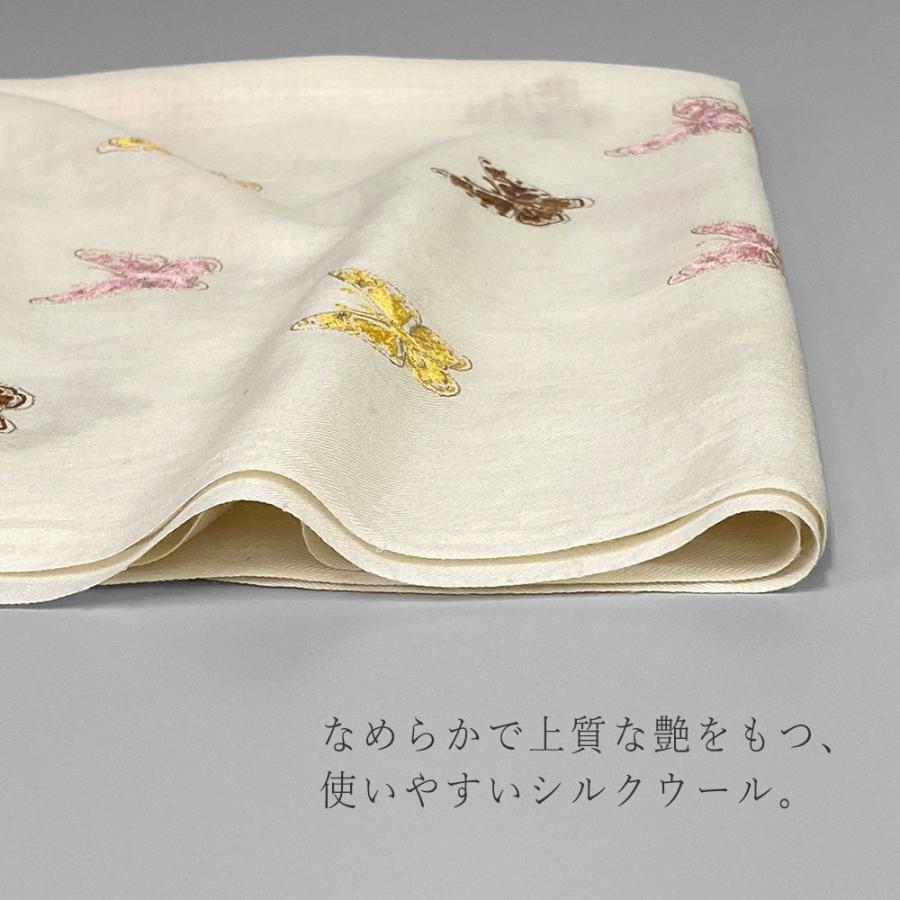 InDream デザイナーズ刺繍ストール 蝶柄 ホワイト シルクウール 結婚式 パーティー  ギフト おしゃれ  クリスマス ギフト 誕生日 プレゼント 女性 60代 70代v |  | 03