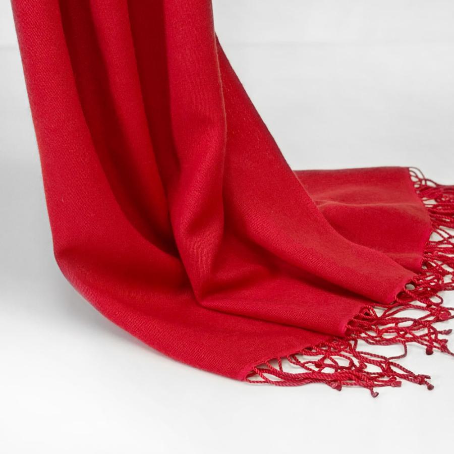 InDream パシュミナ シルク ストール マフラー 無地 レッド 赤 還暦祝い   クリスマス ギフト 誕生日 プレゼント 女性 60代 70代 |  | 03