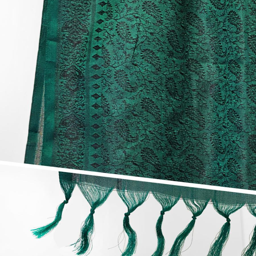 InDream ペイズリー柄 シルク スカーフ おしゃれ ストール 手織り グリーン    クリスマス ギフト 誕生日 プレゼント 女性 60代 70代 |  | 07